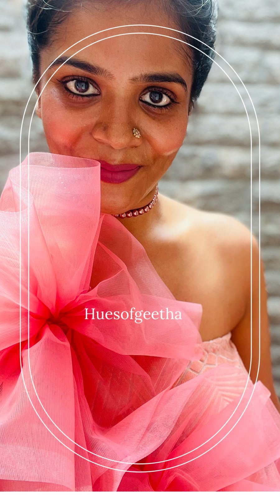 Pink Satin & Tulle Ruffle Saree