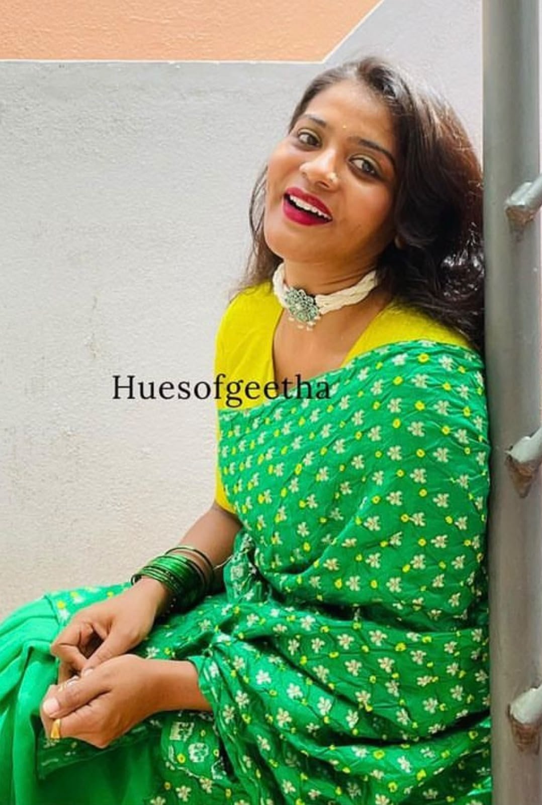 Emerald Green Printed Saree